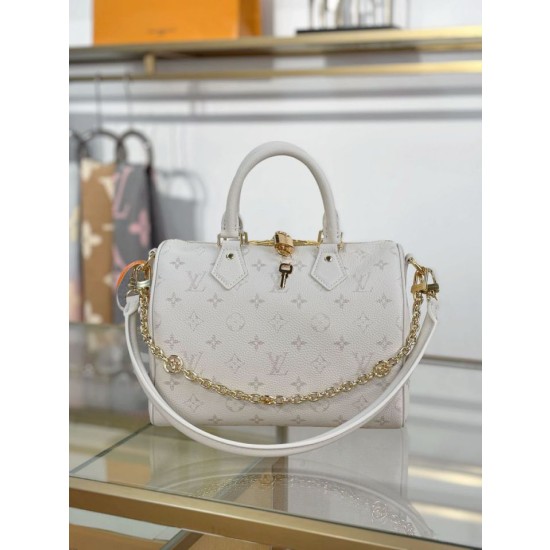 Qualità superiore replica Speedy Bandoulière 25 M26690 Bianco