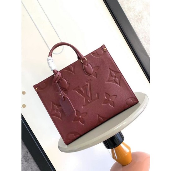 Bora Pari all'originale replica tote LV Onthego MM M45607 M45595 Rosso