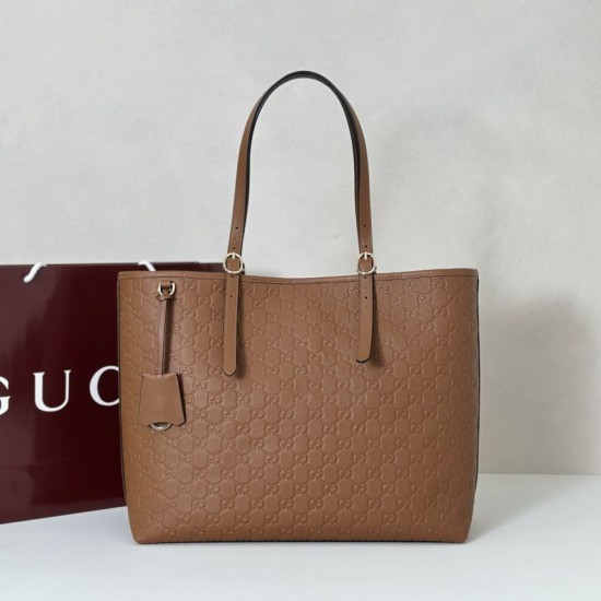 Borsa tote media Gucci GG Emblem 847456 Bordeaux