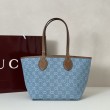 Bora Pari all'originale replica tote piccola Gucci Totissima 820496 blu jeans