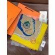 Fazzoletto reversibile in cashmere Hermès Rare Treasures, 140 giallo