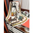 Alta gamma replica Fazzoletto reversibile in seta e cashmere Hermès 135 Beige
