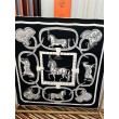 Fazzoletto reversibile in seta e cashmere Hermès 135 Nero