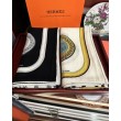Fazzoletto reversibile in seta e cashmere Hermès 135 Nero