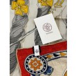 Foulard quadrato in velluto double face tinta unita Hermès Sweet Saddleware, 140 arancione