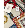 Foulard quadrato in velluto intrecciato a mano Hermès, 140 arancione