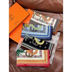 Alta gamma replica Foulard quadrato in velluto intrecciato a mano Hermès, 140 blu