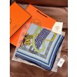 Alta gamma replica Foulard quadrato in velluto intrecciato a mano Hermès, 140 blu
