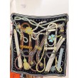 Foulard quadrato in velluto intrecciato a mano Hermès, 140 nero