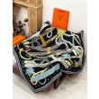 Foulard quadrato in velluto intrecciato a mano Hermès, 140 nero