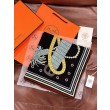 Foulard quadrato in velluto intrecciato a mano Hermès, 140 nero