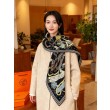Foulard quadrato in velluto intrecciato a mano Hermès, 140 nero