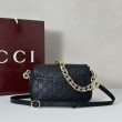 Gucci 847448 Borse Imitazioni a tracolla piccola GG Emblem Nero