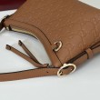 Gucci 847450 Borsa a tracolla piccola GG Emblem Marrone