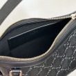 Gucci 847450 Borsa a tracolla piccola GG Emblem Nero