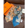 Qualità superiore replica Hermès Equestrian Academy Scialle in velluto reversibile 140 Blu