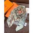 Pari all'originale replica Hermès Equestrian Academy Scialle in velluto reversibile 140 Marrone