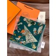 Alta gamma replica Hermès Equestrian Academy Scialle in velluto reversibile 140 Verde