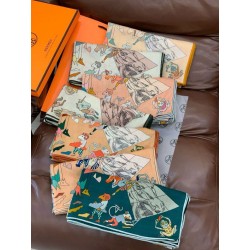 Hermès Equestrian Academy Velluto reversibile Scialle 140 01