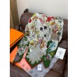 Hermès Rare Treasures Fazzoletto in cashmere reversibile 140 04