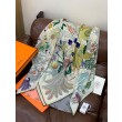 Hermès Rare Treasures Fazzoletto in cashmere reversibile 140 05