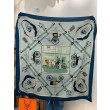 Hermès Rare Treasures Fazzoletto in cashmere reversibile 140 Blu