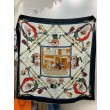 Alta gamma replica Hermès Rare Treasures Fazzoletto in cashmere reversibile 140 Nero