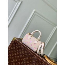 LV M25591 Borsa Nano Speedy in delicati colori da sogno