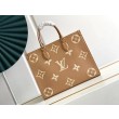 LV Mini borsa tote Onthego MM M45495 M45595 Marrone