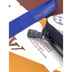 Pari all'originale replica LV Portafoglio verticale Zippy M62295 Bianco bicolore
