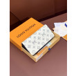Pari all'originale replica LV Portafoglio verticale Zippy M62295 Bianco bicolore
