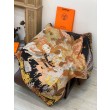 Scialle Hermès Premium in seta e cashmere tono su tono double face 140 01