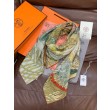 Pari all'originale replica Scialle Hermès Premium in seta e cashmere tono su tono double face 140 03