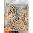 Scialle in velluto reversibile Hermès Equestrian Academy 140 02