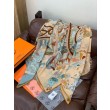 Scialle in velluto reversibile Hermès Equestrian Academy 140 02