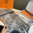 Sciarpa classica reversibile in lana d'agnello Hermès 35 x 200 Grigio Sciarpa classica reversibile in lana d'agnello Hermès 35 x 200 Grigio