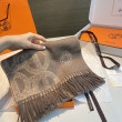 Sciarpa classica reversibile in lana d'agnello Hermès 35 x 200 Marrone Sciarpa classica reversibile in lana d'agnello Hermès 35 x 200 Marrone