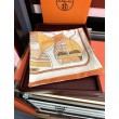 Alta gamma replica Sciarpa Hermès double face in cashmere dello stesso colore 65x185 arancione