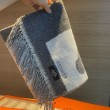 Pari all'originale replica Sciarpa Hermès Horse in cashmere 30 x 140 cm Grigio