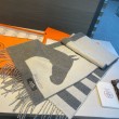 Pari all'originale replica Sciarpa Hermès Horse in cashmere 30 x 140 cm Grigio