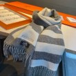 Pari all'originale replica Sciarpa Hermès Horse in cashmere 30 x 140 cm Grigio