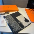 Qualità superiore replica Sciarpa Hermès Horse in cashmere 30 x 140 cm Nero