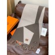 Sciarpa Hermès in cashmere sfumato multicolore da coppia 32 x 190 Grigio