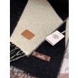 Alta gamma replica Sciarpa Hermès in cashmere sfumato multicolore da coppia 32 x 190 Nero