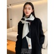 Alta gamma replica Sciarpa Hermès in cashmere sfumato multicolore da coppia 32 x 190 Nero
