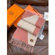 Sciarpa Hermès in cashmere sfumato multicolore da coppia 32 x 190 Rosa
