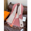 Sciarpa Hermès in cashmere sfumato multicolore da coppia 32 x 190 Rosa