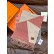 Sciarpa Hermès in cashmere sfumato multicolore da coppia 32 x 190 Rosa