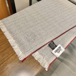 Sciarpa in lana a spina di pesce Hermès 36 x 200 cm Grigio