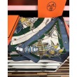 Qualità superiore replica Sciarpa in seta Hermès Starry Night Chorus e fazzoletto quadrato in cashmere 140 04